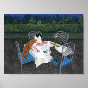 Cats Playing Mahjong 2 Poster