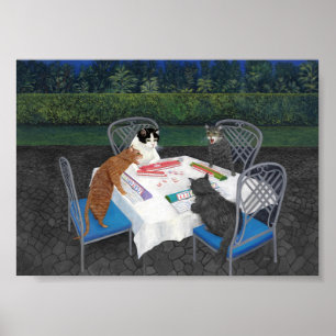 Cats Playing Mahjong 2 Poster