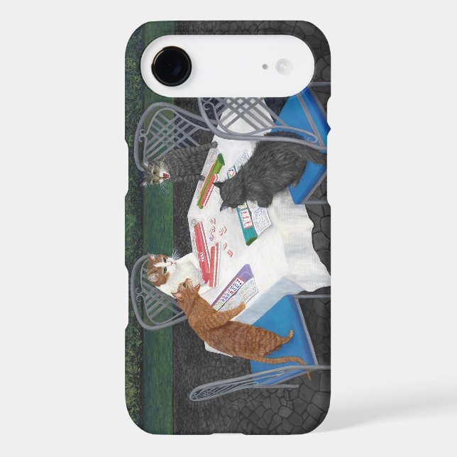 Cats Playing Mahjong Case-Mate iPhone Case (Back)
