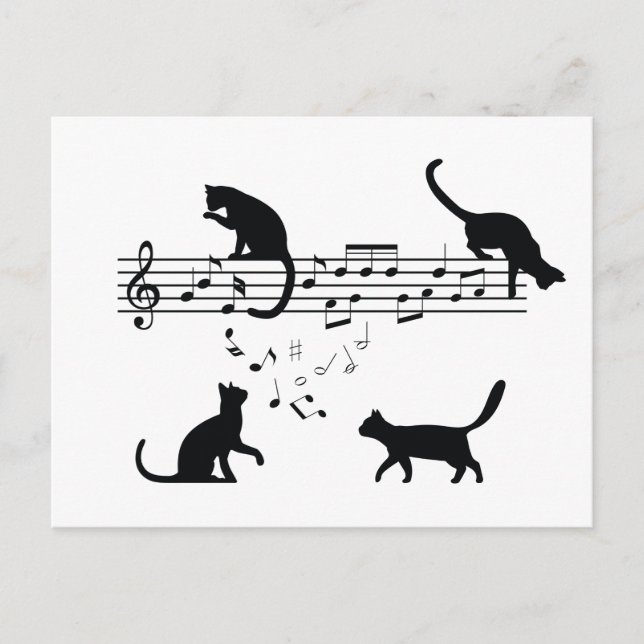 Cats Playing Music Notes (Front)