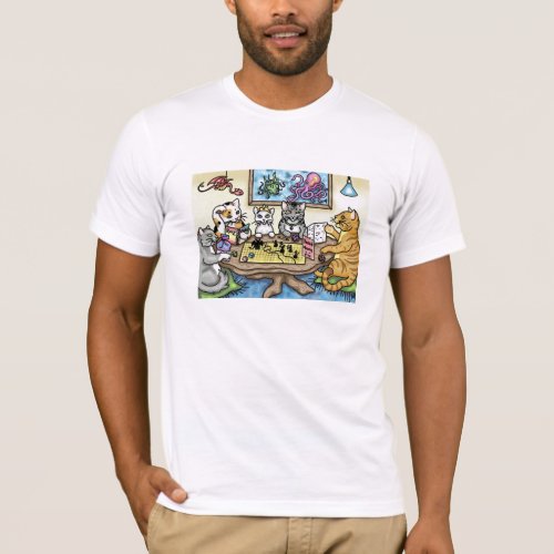 Cats Playing Pathfinder by Carrie Michael T_Shirt