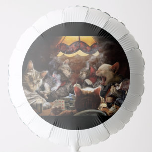 Cats playing poker balloon