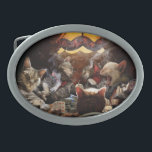 Cats playing poker belt buckle<br><div class="desc">Cats playing poker</div>