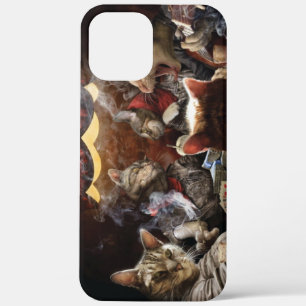 Cats playing poker iPhone 12 pro max case