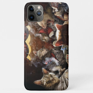 Cats playing poker  iPhone 11 pro max case