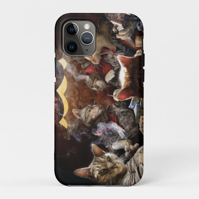 Cats playing poker   Case-Mate iPhone case (Back)