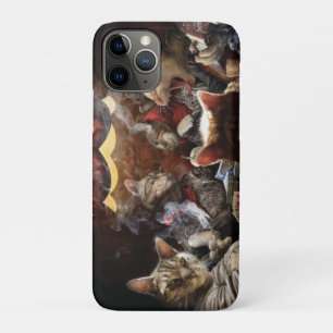 Cats playing poker   iPhone 11 pro case