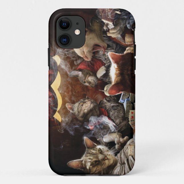 Cats playing poker Case-Mate iPhone case (Back)