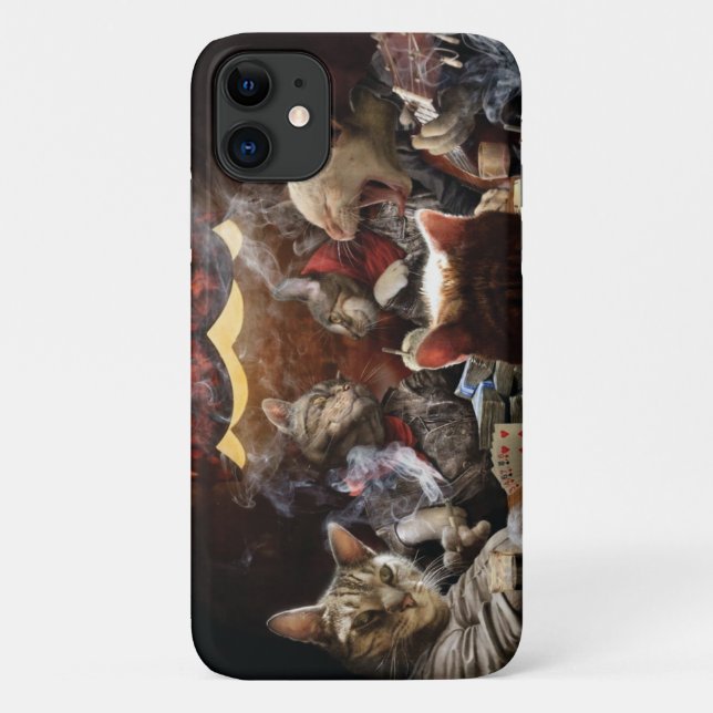 Cats playing poker   Case-Mate iPhone case (Back)