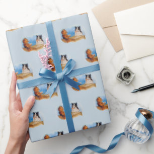 Cats Playing Poker Gambling Smoking Cigar Wrapping Paper