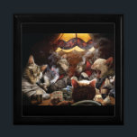 Cats playing poker  gift box<br><div class="desc">Cats playing poker</div>