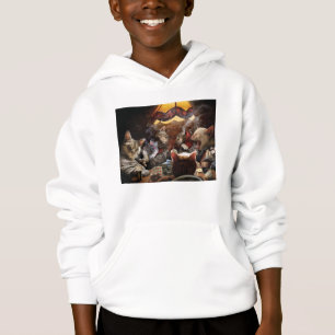 Cats playing poker hoodie