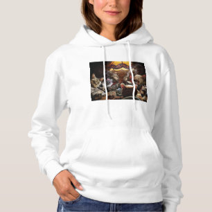 Cats playing poker hoodie