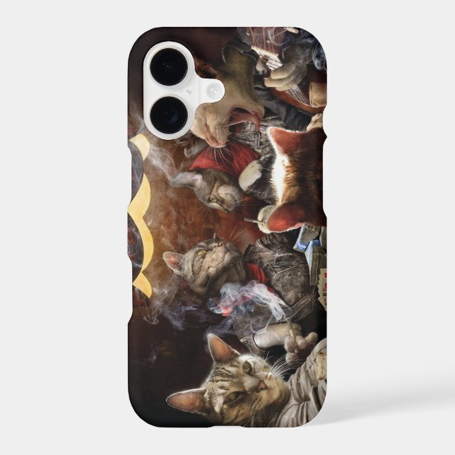 Cats playing poker  iPhone case (Back)
