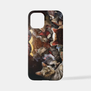 Cats playing poker  iPhone 12 mini case