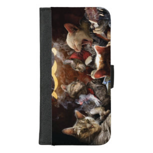 Cats playing poker  iPhone 8/7 plus wallet case