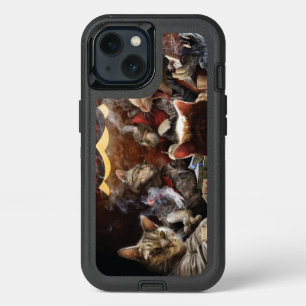 Cats playing poker  iPhone 13 case