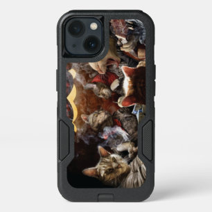 Cats playing poker   iPhone 13 case