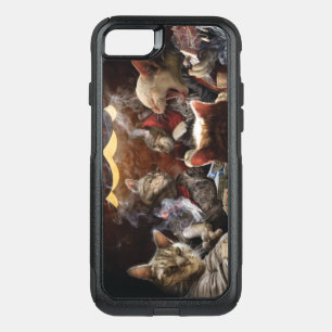 Cats playing poker OtterBox commuter iPhone SE/8/7 case