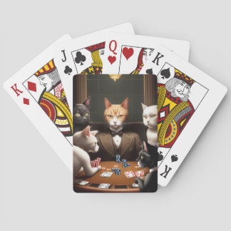 Cats playing poker poker cards