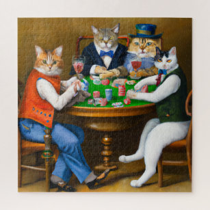 Cats Playing Poker, Puzzle 676 Pieces
