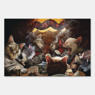 Cats playing poker   sign