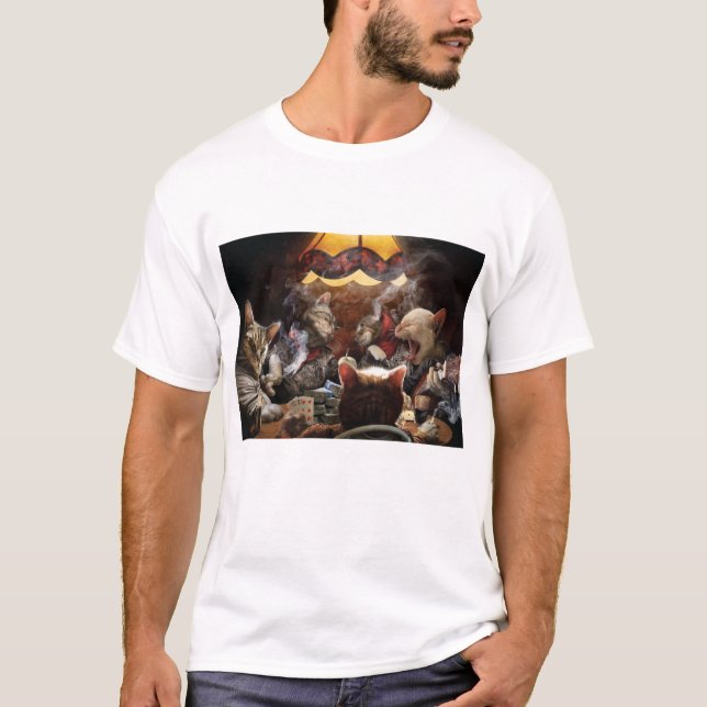 Cats playing poker T-Shirt (Front)