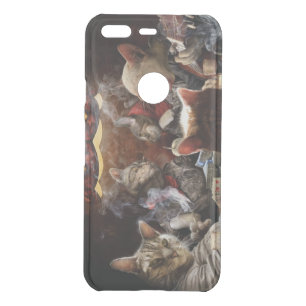 Cats playing poker   uncommon google pixel case