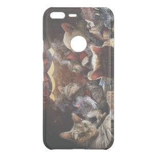 Cats playing poker   uncommon google pixel XL case