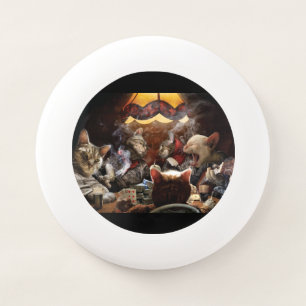 Cats playing poker Wham-O frisbee