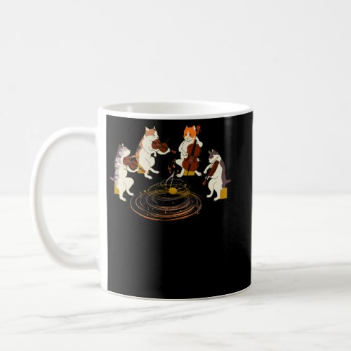 Cats Playing Violin Cello Music Cat Lover Coffee Mug