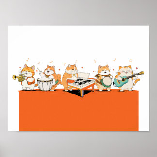 Cats Plays The Music Poster