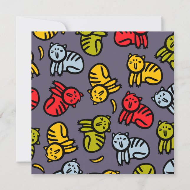 Cats plus bananas holiday card (Front)