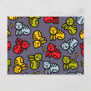 Cats plus bananas holiday postcard