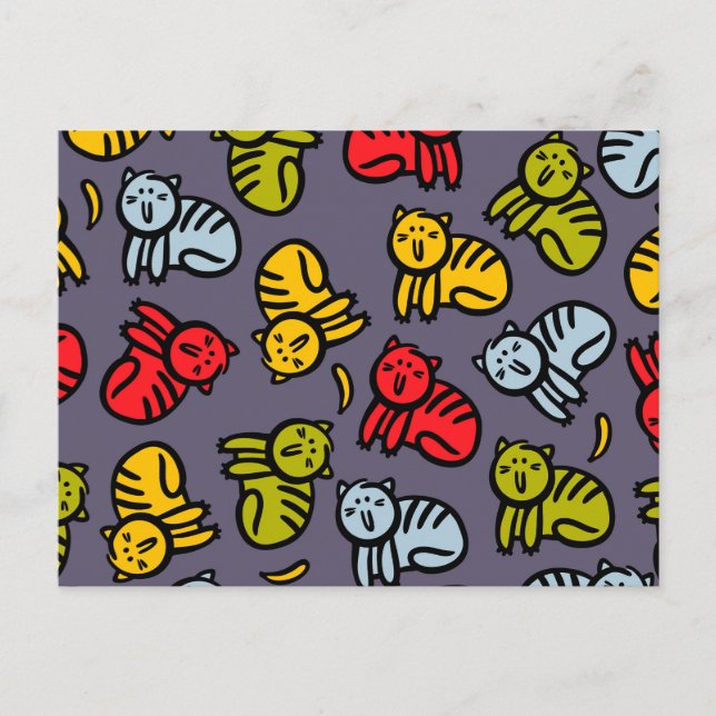 Cats plus bananas holiday postcard (Front)