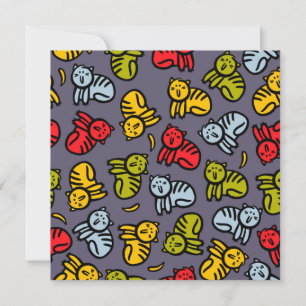 Cats plus bananas invitation