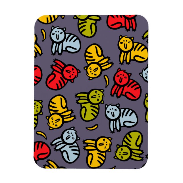 Cats plus bananas magnet (Vertical)