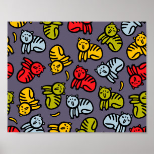 Cats plus bananas poster