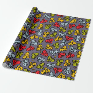 Cats plus bananas wrapping paper