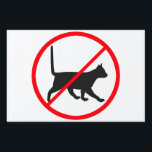 Cats Prohibited! Yard Sign<br><div class="desc">have enough of your neighbours cats using your garden as toilet? don't like to clean up after kitties that drop catpoop in your kids sandbox?</div>