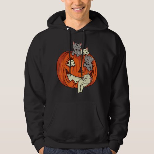 Cats Pumpkin Carved Jack O Lantern Cat Halloween C Hoodie