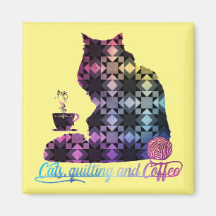 Cats, Quilting and Coffee Magnet