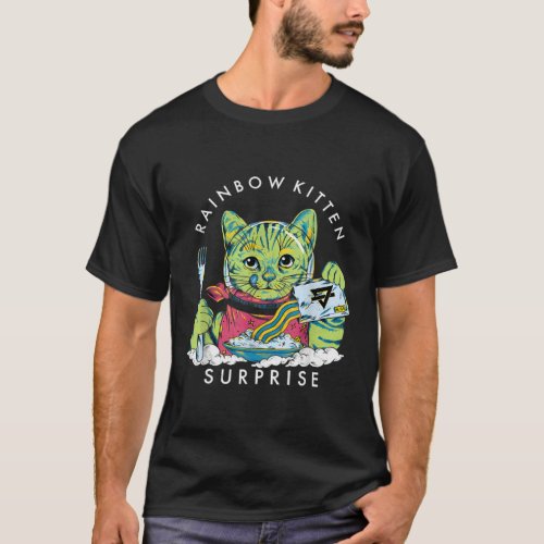 Cats Rainbow Kitten Surprise Eat Animals T_Shirt