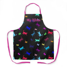 Cats Rainbow Pattern Script Text