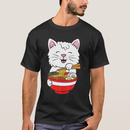 Cats Ramen Anime Kawaii Neko T_Shirt