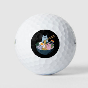 Cats Ramen Rainbow LGBTQ Gay Lesbian Pride Ally Golf Balls