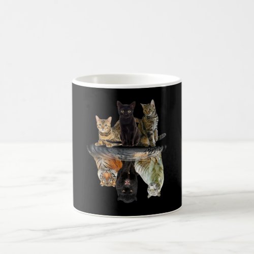 Cats Reflection  Friend Cat Lovers Cute Tiger Coffee Mug