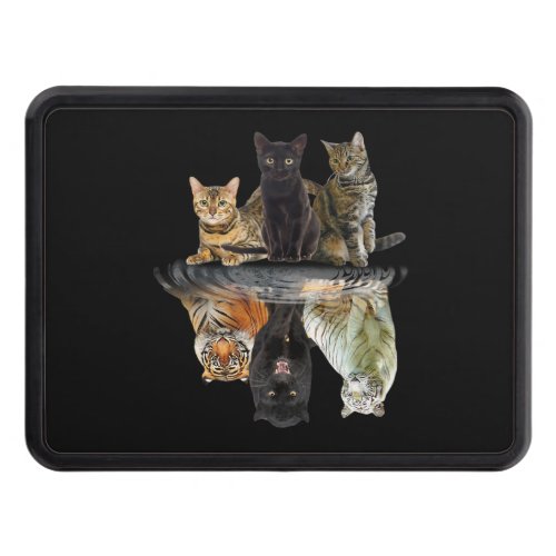 Cats Reflection Friend Cat Lovers Cute Tiger Hitch Cover