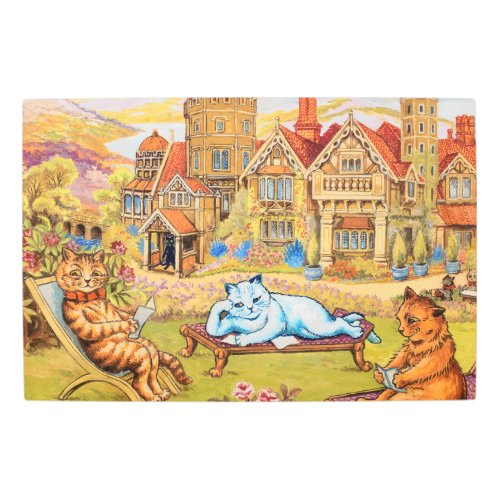 Cats relaxing in the Grounds at Napsbury by Wain Metal Print