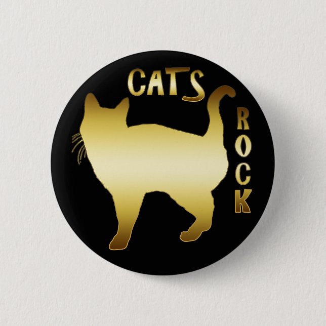 CATS ROCK BUTTON (Front)